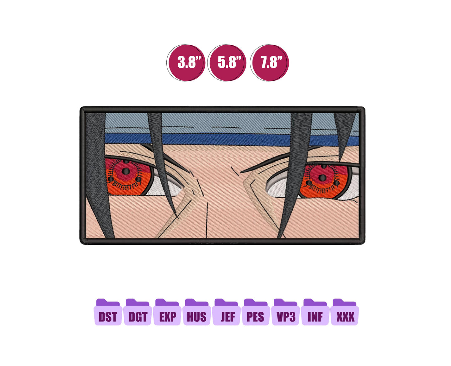 Itachi box Anime Embroidery Design, Digital Anime Embroidery File 101