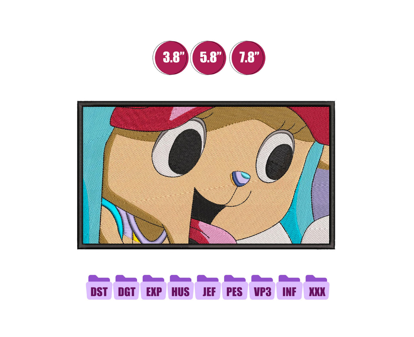 Chopper Anime Embroidery Design, Digital Anime Embroidery File 102