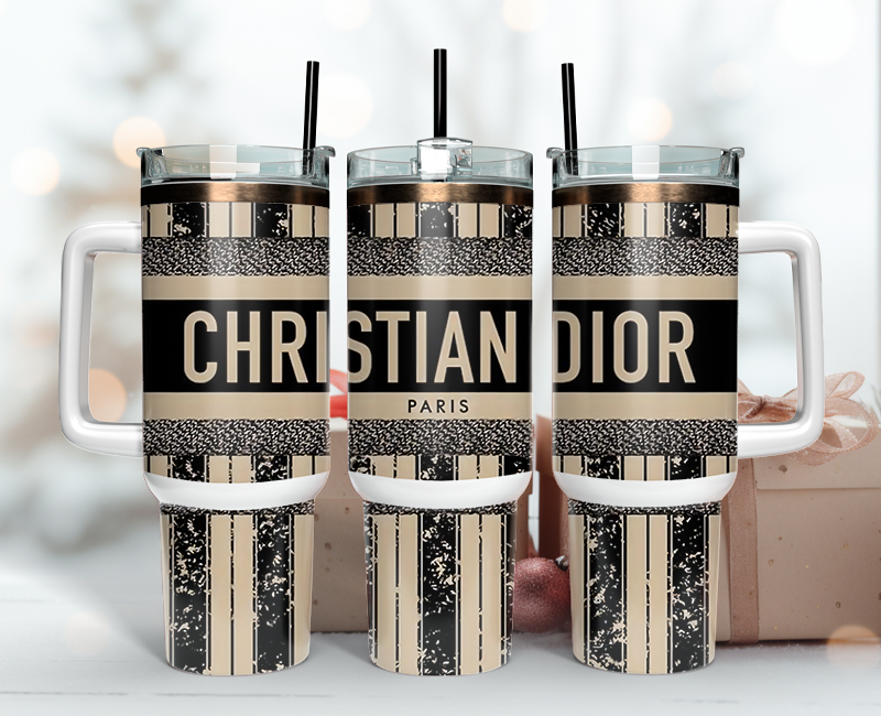 Christian Dior Tumbler Wrap 40oz,Tumbler Wrap with Logo Fashion - Instant PNG File 107