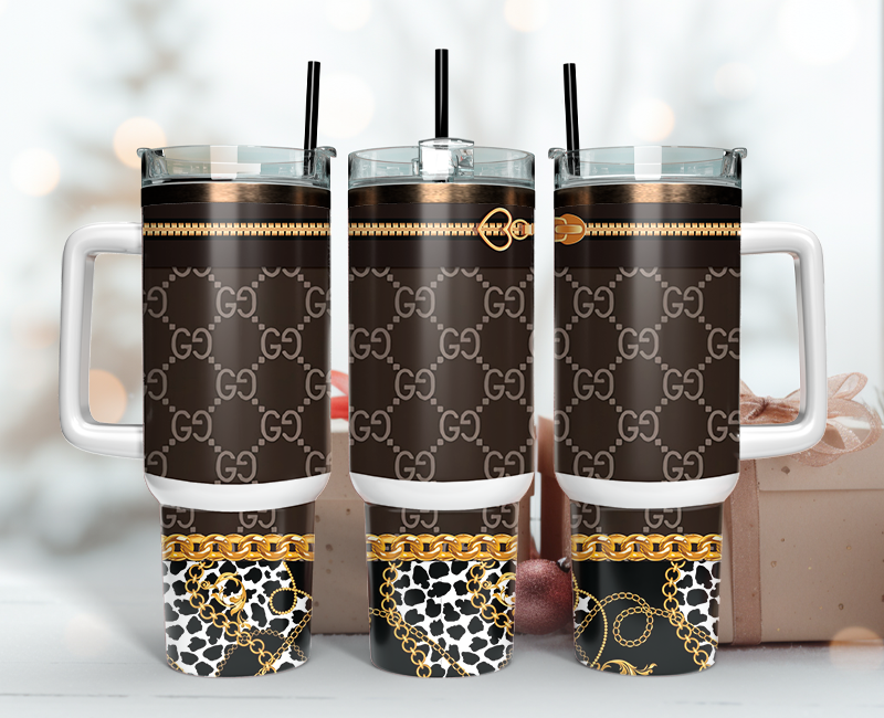 Gucci Tumbler Wrap 40oz,Tumbler Wrap with Logo Fashion - Instant PNG File 110