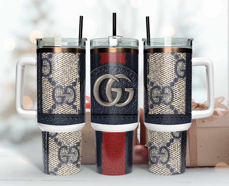 Gucci Tumbler Wrap 40oz,Tumbler Wrap with Logo Fashion - Instant PNG File 111