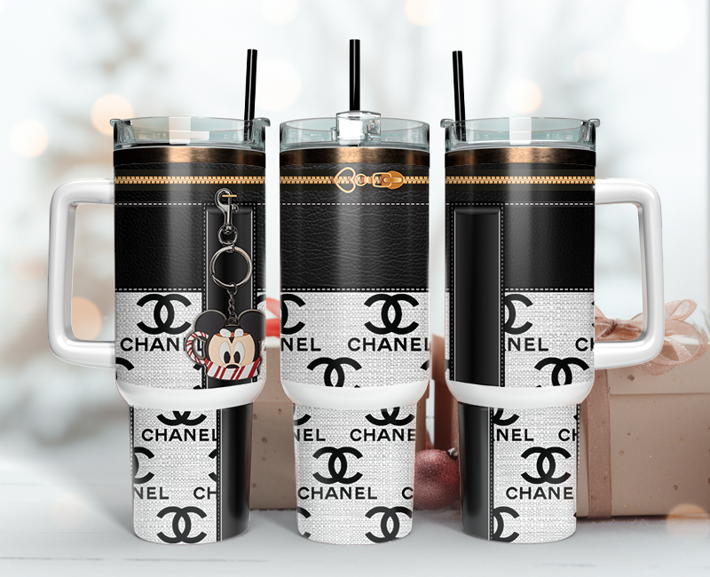 Chanel Tumbler Wrap 40oz,Tumbler Wrap with Logo Fashion - Instant PNG File 112
