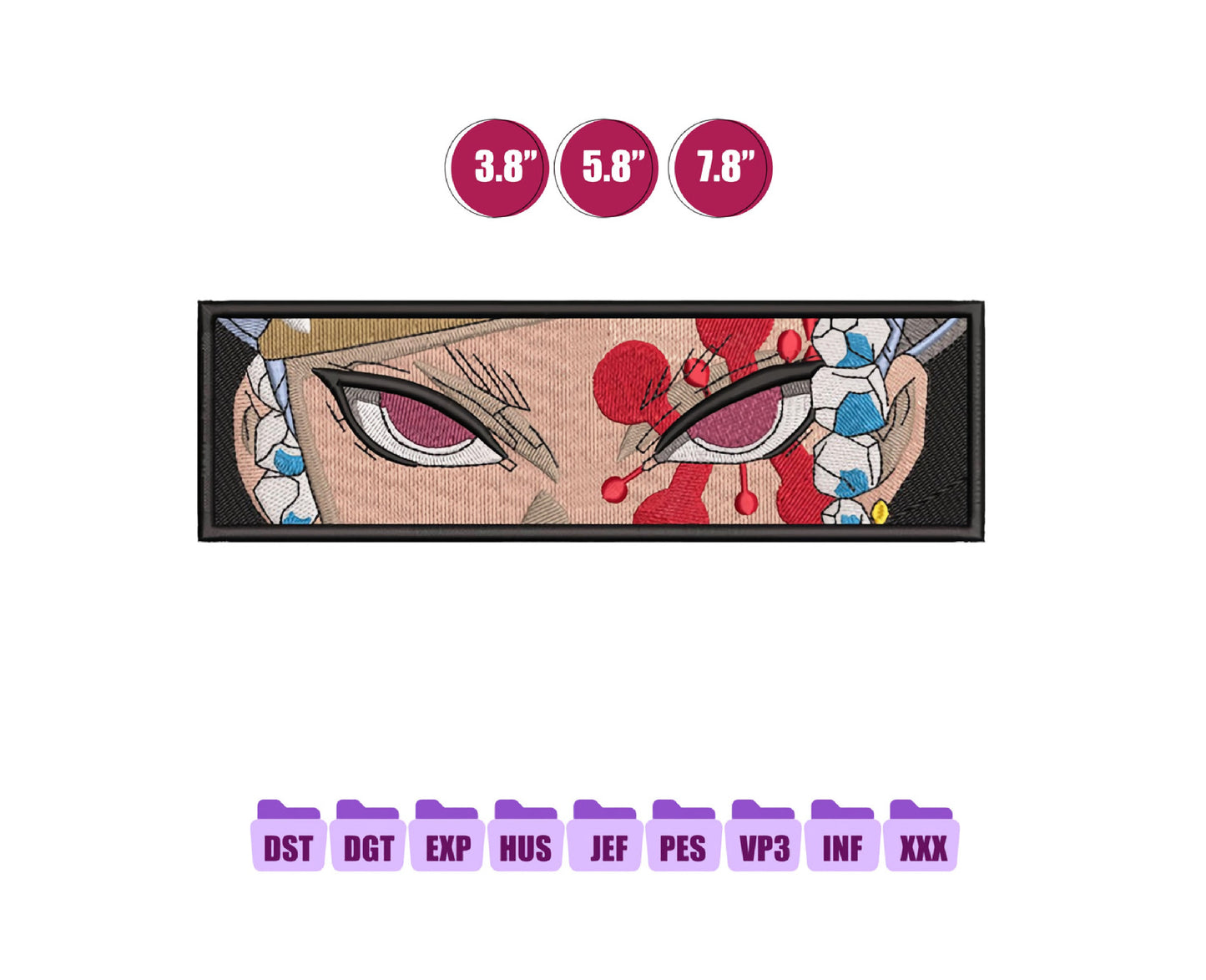 Tengen Uzui Anime Embroidery Design, Digital Anime Embroidery File 116