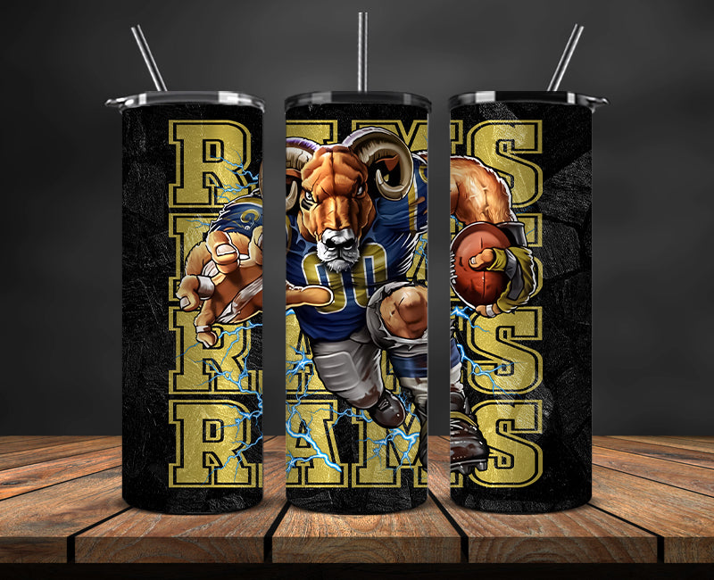Los Angeles Rams Tumbler, Rams Logo Tumbler,NFL Season 2023, Design 117