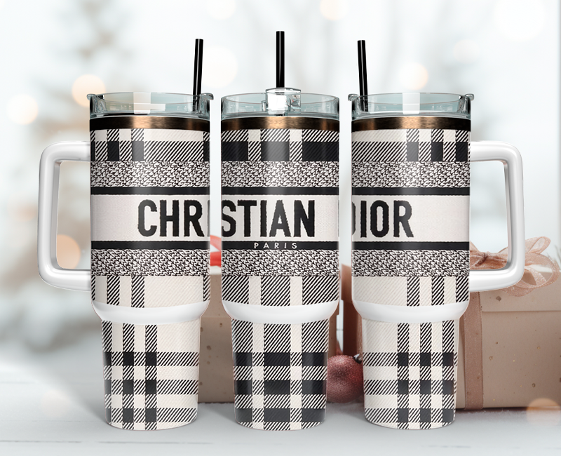 Christian Dior Tumbler Wrap 40oz,Tumbler Wrap with Logo Fashion - Instant PNG File 11