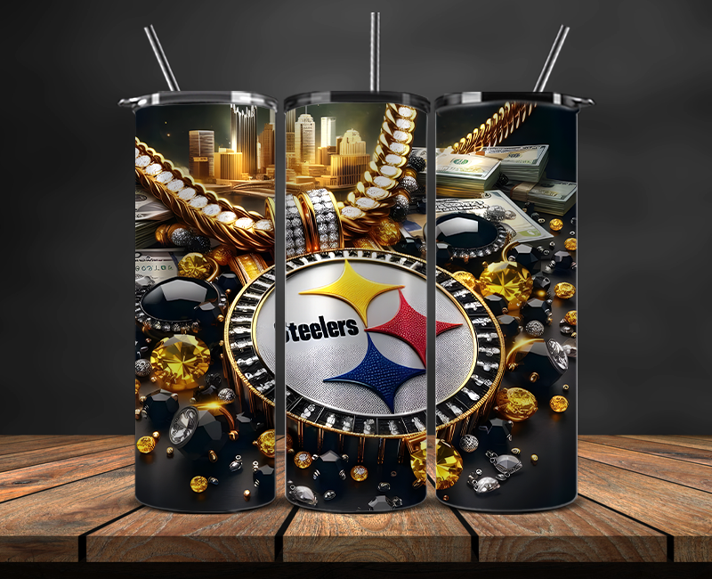 Pittsburgh Steelers Tumbler Wrap, NFL Trendy Tumbler 11