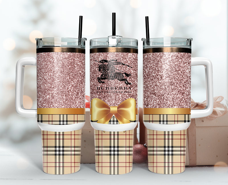 Burberry Tumbler Wrap 40oz,Tumbler Wrap with Logo Fashion - Instant PNG File 123