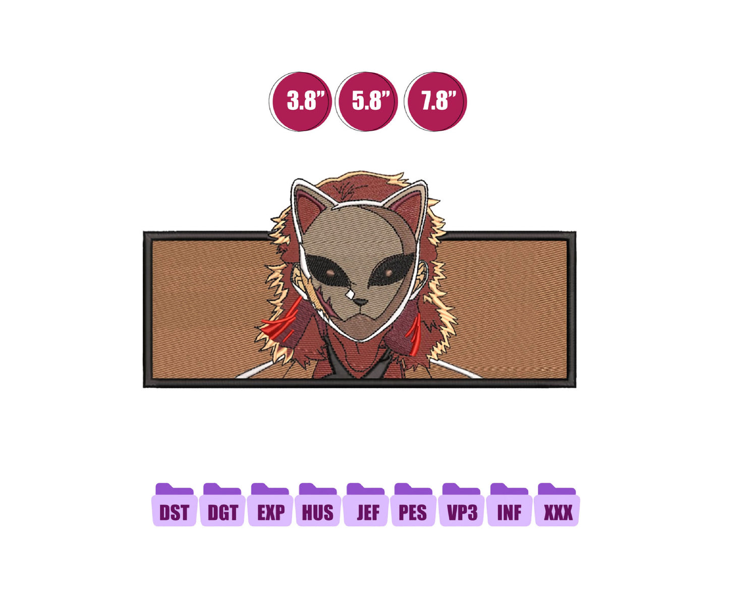 Sabito Anime Embroidery Design, Digital Anime Embroidery File 123