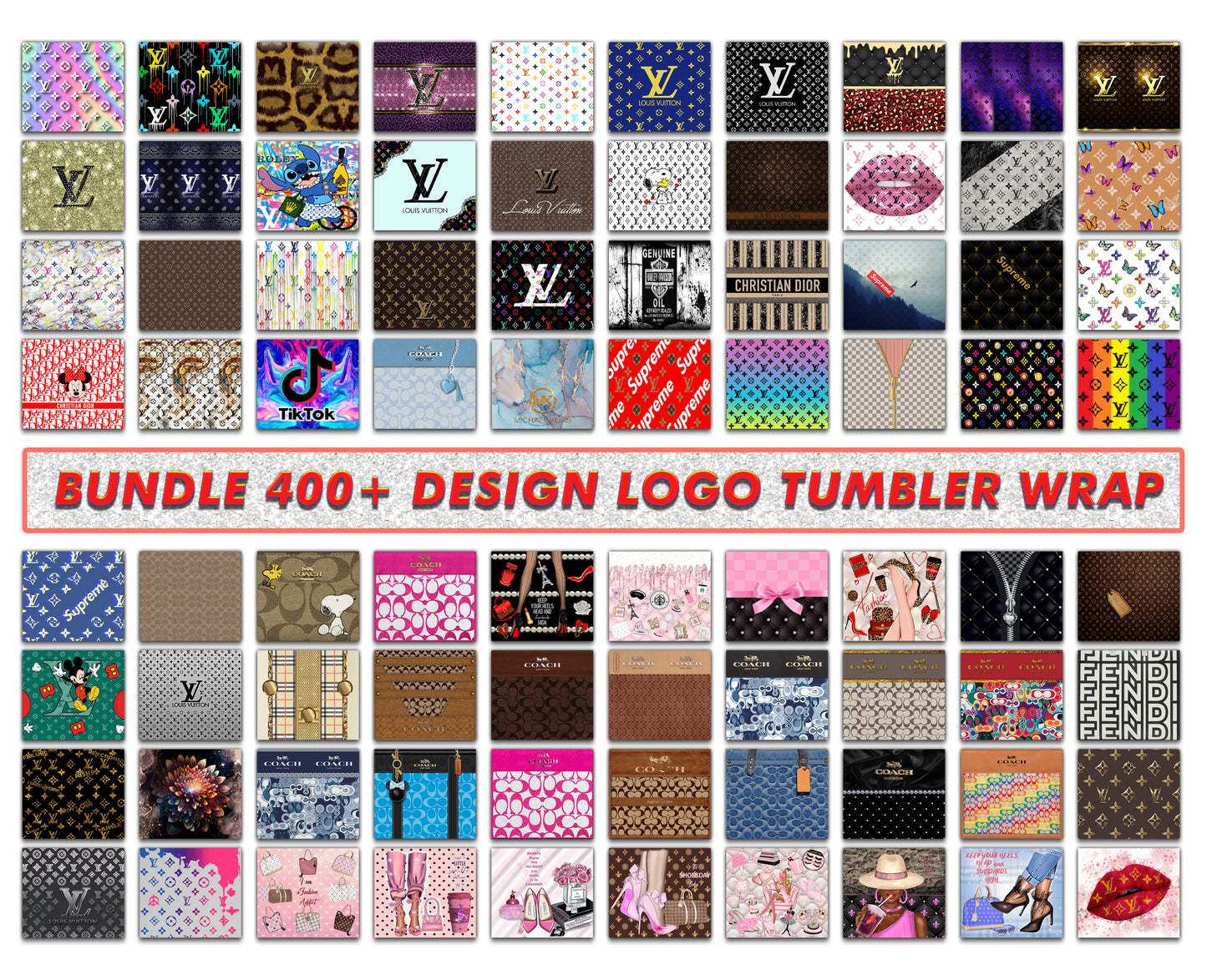 400 Design Tumbler Wrap ,Mega Bundle Fashion Tumbler Designs , Bundle Tumbler Wraps 20 oz,Brand Tumbler Wrap 127