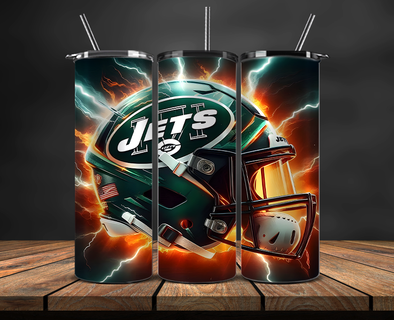 New York Jets Tumbler Wrap, NFL Trendy Tumbler 12