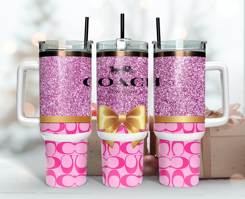 Coach Tumbler Wrap 40oz,Tumbler Wrap with Logo Fashion - Instant PNG File 134