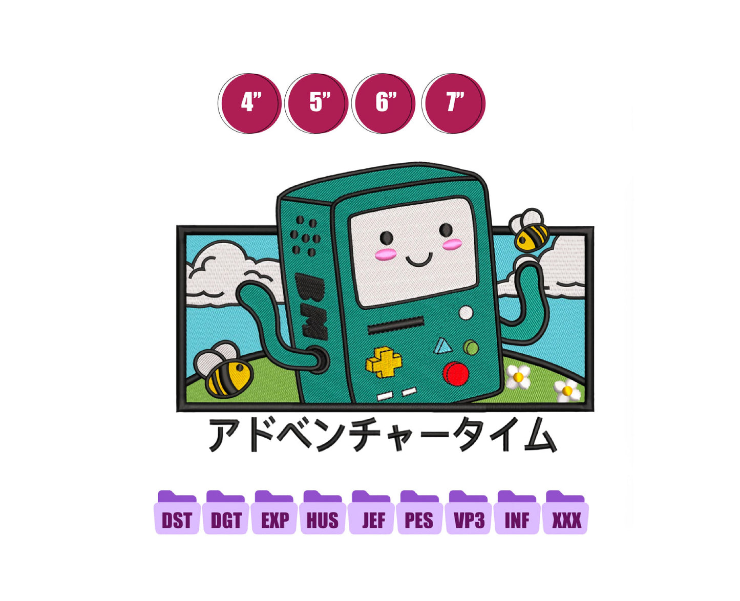 Bimoi Anime Embroidery Design, Digital Anime Embroidery File 138