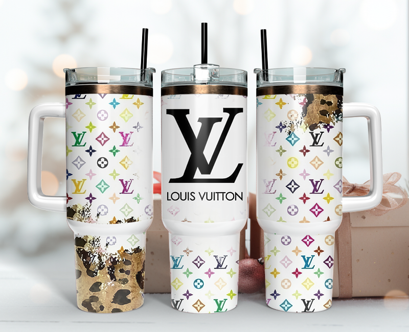 LV Tumbler Wrap 40oz,Tumbler Wrap with Logo Fashion - Instant PNG File 13