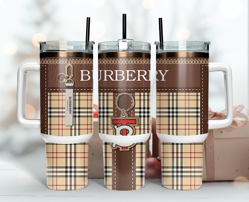 Burberry Tumbler Wrap 40oz,Tumbler Wrap with Logo Fashion - Instant PNG File 142