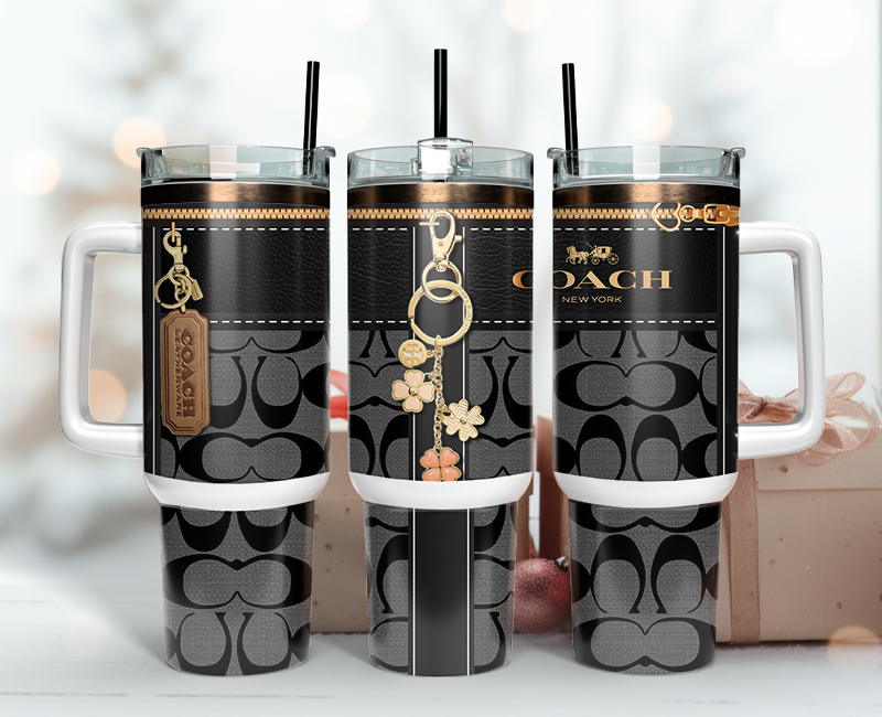 Coach Tumbler Wrap 40oz,Tumbler Wrap with Logo Fashion - Instant PNG File 143