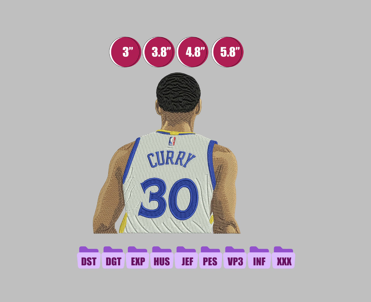 Curry NBA Anime Embroidery Design, Digital Anime Embroidery File 148