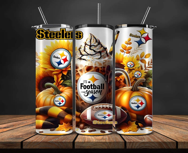 Pittsburgh Steelers Tumbler Wrap, NFL Trendy Tumbler 15