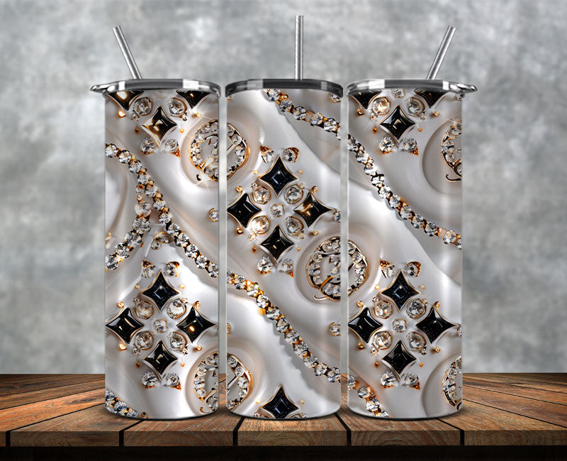 Fashion Tumbler Png, Luxury Skinny Tumbler, Coach Tumbler Png, Pattern Logo Fashion Tumbler Png 15