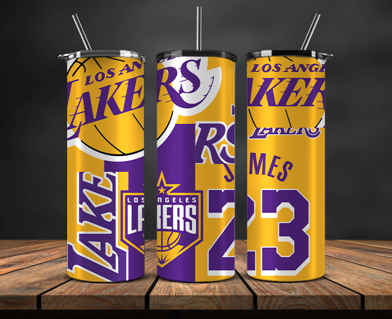 Los Angeles Lakers Tumbler,Basketball Sports Tumbler , Basketball Tumbler Wrap, Nba Tumbler Wrap 15