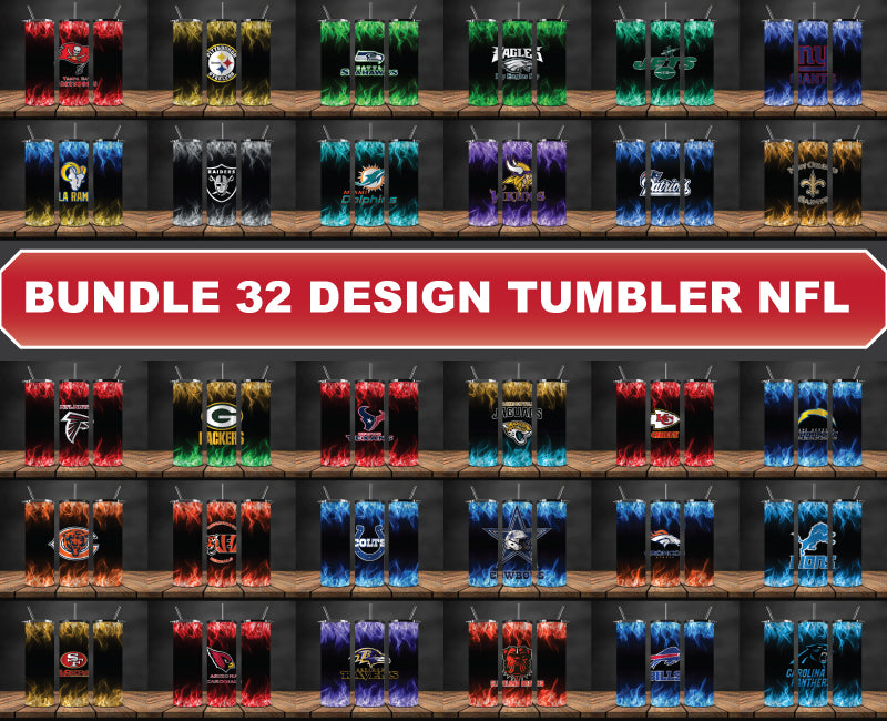 32 Nfl Tumbler Wrap Bundle - Designerpick