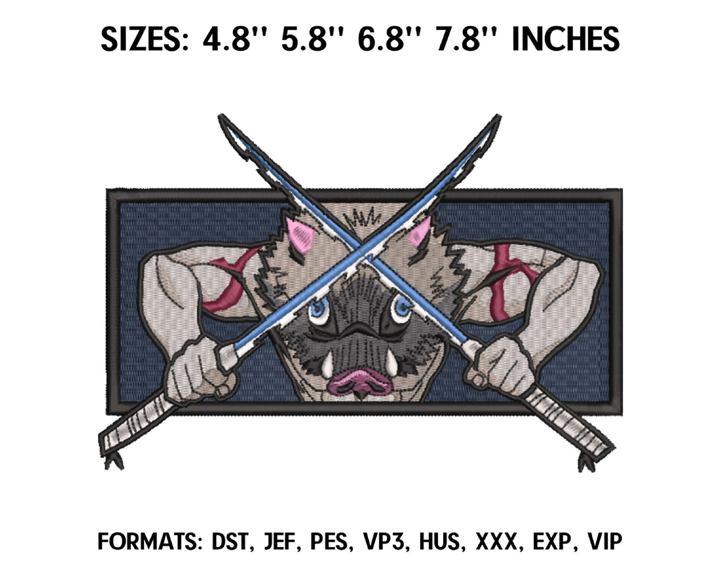 INOSUKE HASHIBIRA Anime Embroidery Design, Digital Anime Embroidery File 18