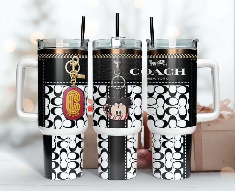 Coach Tumbler Wrap 40oz,Tumbler Wrap with Logo Fashion - Instant PNG File 18