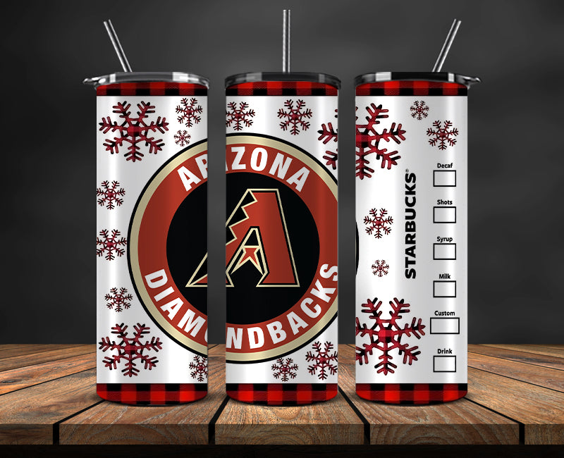 Arizona Diamondbacks Png,Christmas MLB Tumbler Png , MLB Christmas Tumbler Wrap 18