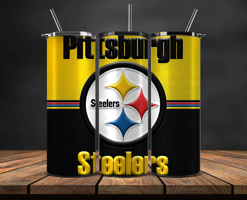 Pittsburgh Steelers Tumbler Wrap, NFL Trendy Tumbler 18