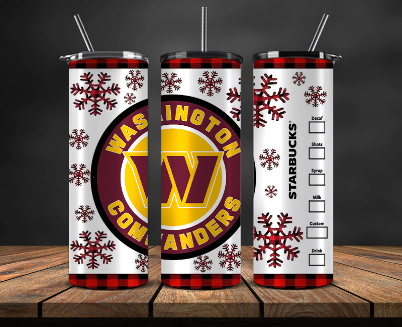 Washington Commanders Christmas Tumbler Png,NFL Merry Christmas Png, NFL Christmas Tumbler Wrap 18