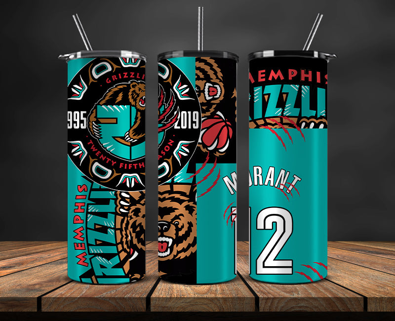 Memphis Grizzlie Tumbler,Basketball Sports Tumbler , Basketball Tumbler Wrap, Nba Tumbler Wrap 18