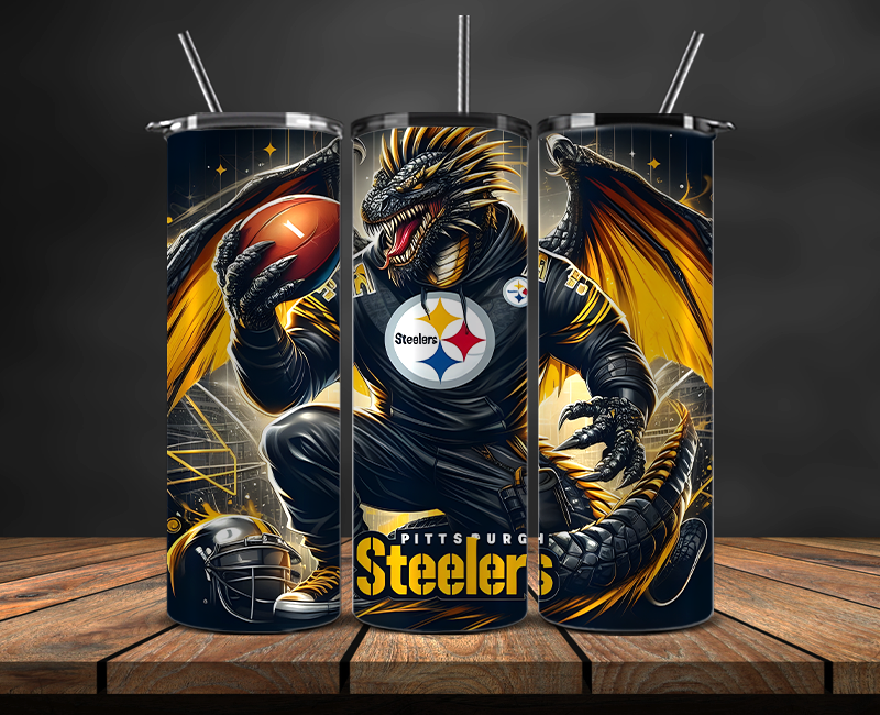 Pittsburgh Steelers Tumbler Wrap, NFL Trendy Tumbler 19
