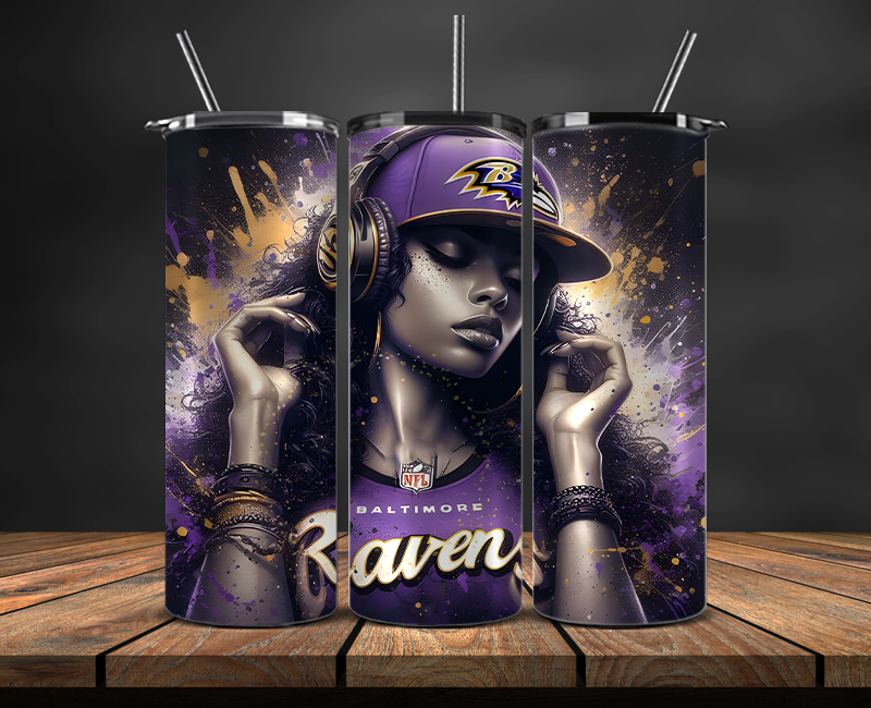 Baltimore Ravens Tumbler Wrap, NFL Trendy Tumbler 01