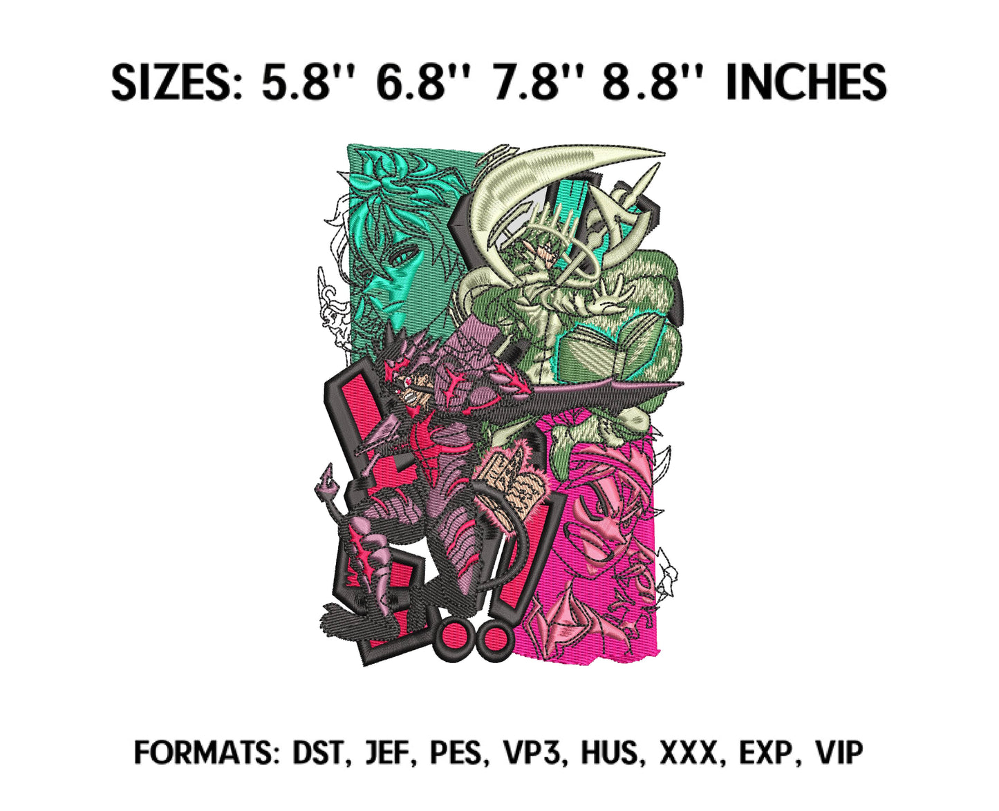 BLACK CLOVER FINAL Anime Embroidery Design, Digital Anime Embroidery File 20