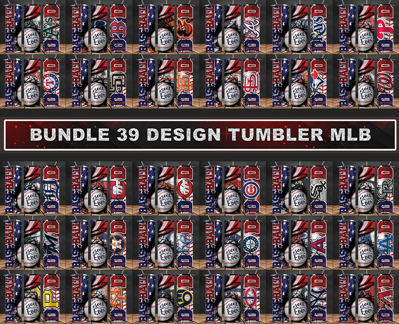 Bundle MLB Logo Tumbler Wrap, Bundle Sport Tumbler 22
