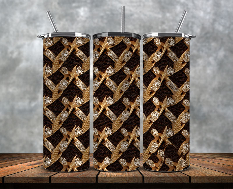 Fashion Tumbler Png, Luxury Skinny Tumbler, Coach Tumbler Png, Pattern Logo Fashion Tumbler Png 22