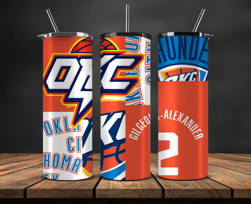 Oklahoma City Thunder Tumbler,Basketball Sports Tumbler , Basketball Tumbler Wrap, Nba Tumbler Wrap 22