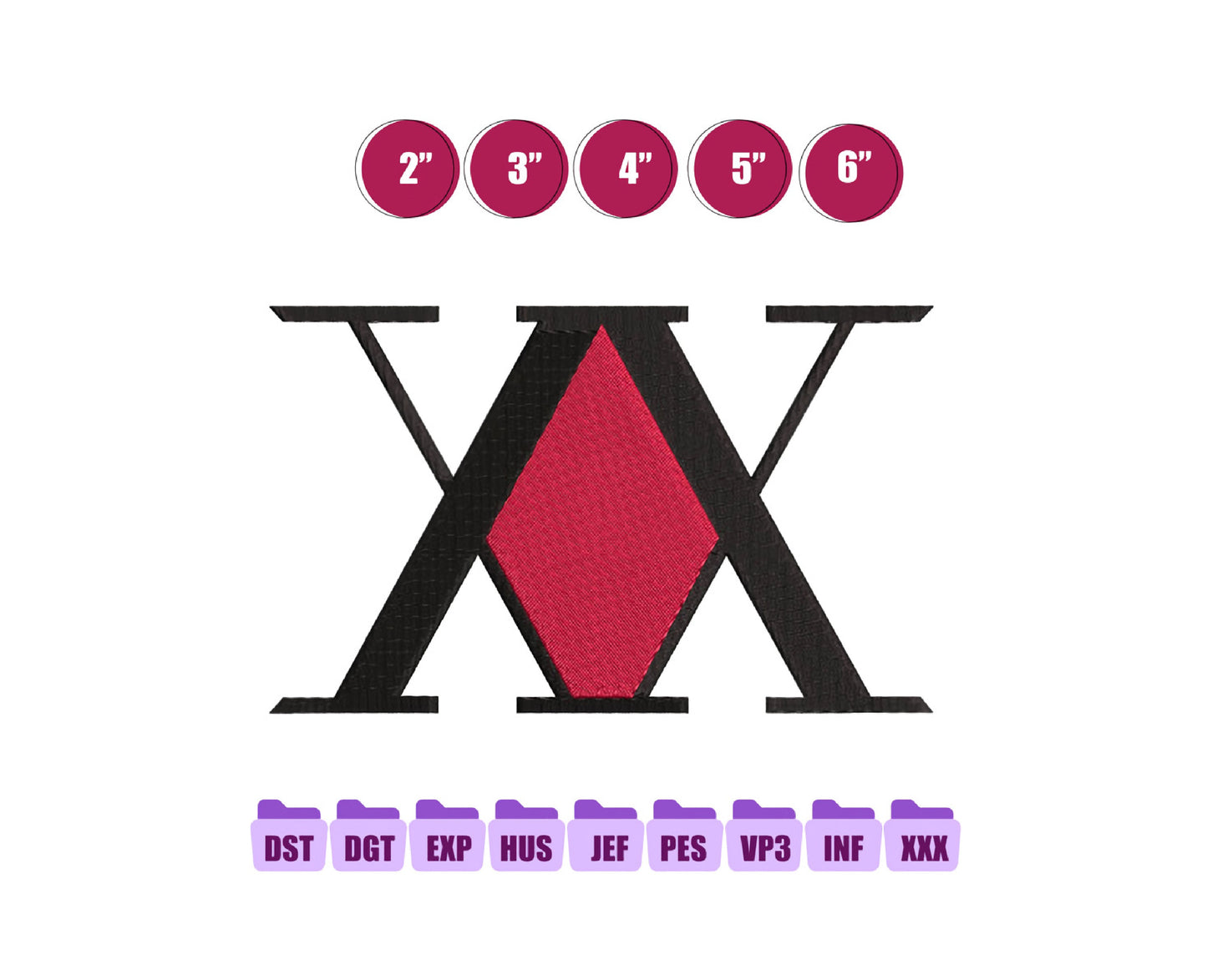 Killua Logo Anime Embroidery Design, Digital Anime Embroidery File 234