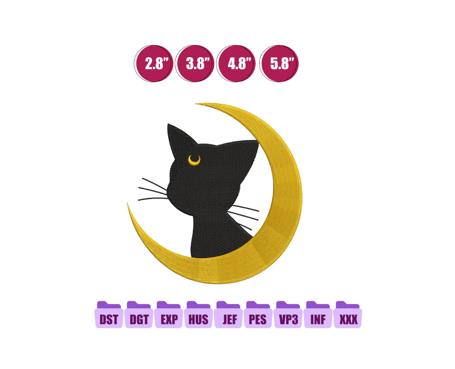 SailorMoon Anime Embroidery Design, Digital Anime Embroidery File 239