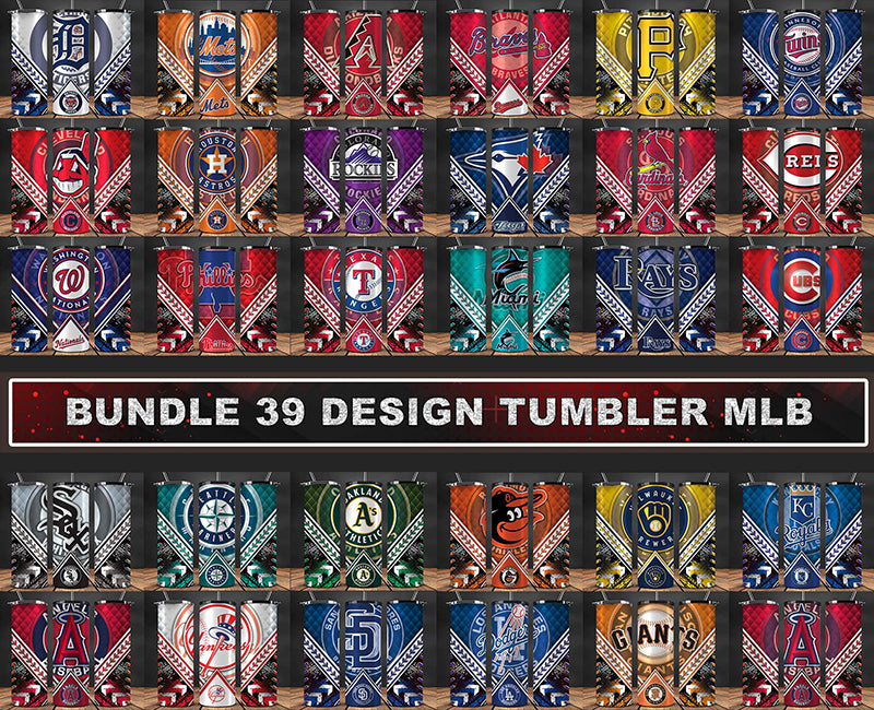 Bundle MLB Logo Tumbler Wrap, Bundle Sport Tumbler 23