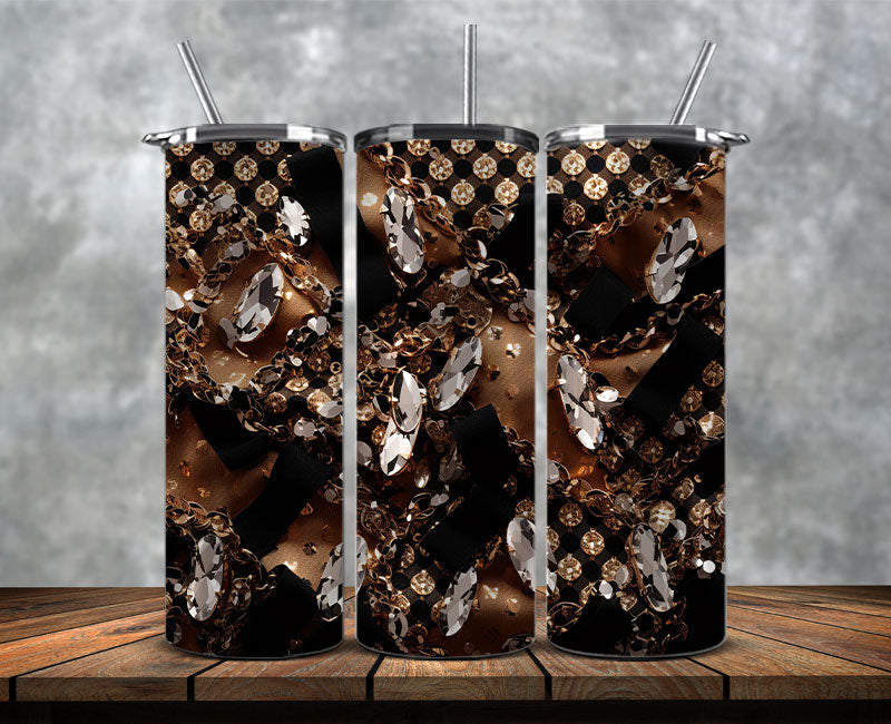 Fashion Tumbler Png, Luxury Skinny Tumbler, Coach Tumbler Png, Pattern Logo Fashion Tumbler Png 23
