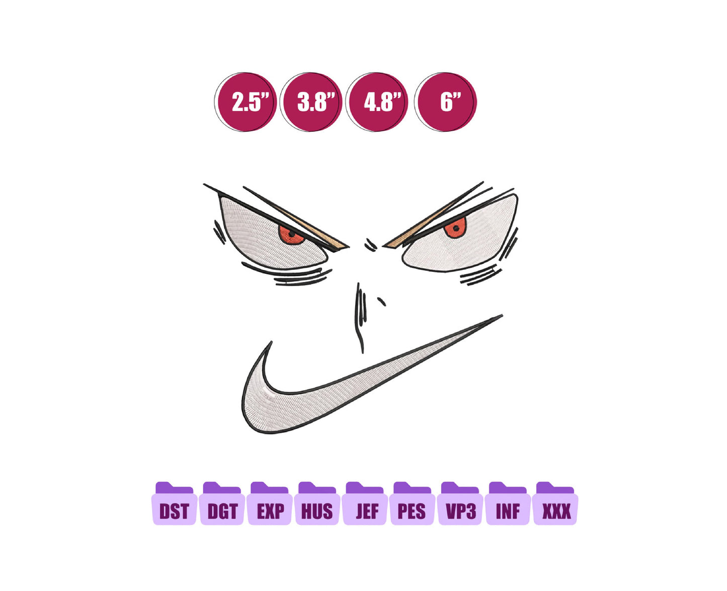 Bakugo Anime Embroidery Design, Digital Anime Embroidery File 240