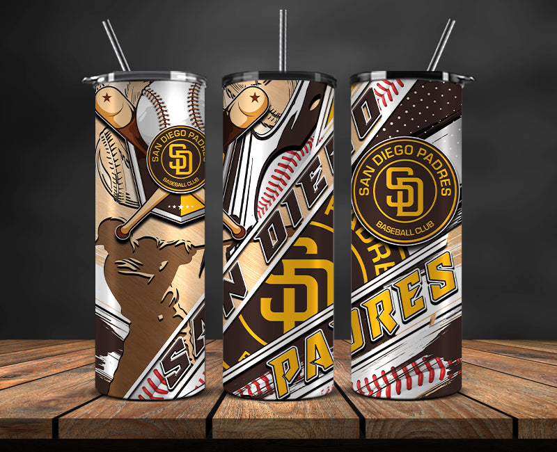 San Diego Padres Tumbler Wrap, Mlb Tumbler Mlb Logo Tumbler Png 24