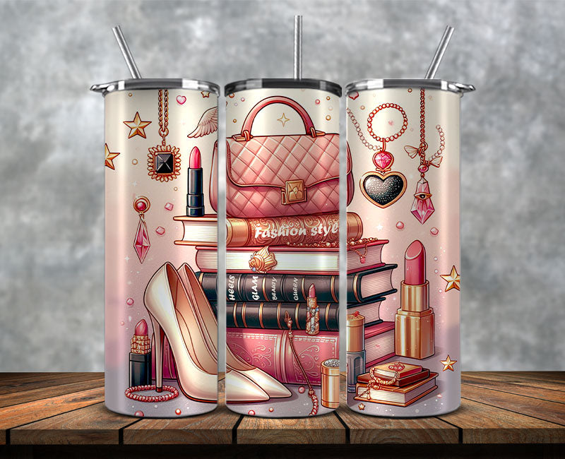 Fashion Tumbler Png, Luxury Skinny Tumbler, Coach Tumbler Png, Pattern Logo Fashion Tumbler Png 24
