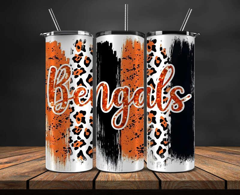 Cincinnati Bengals Tumbler Wrap, NFL Trendy Tumbler 25