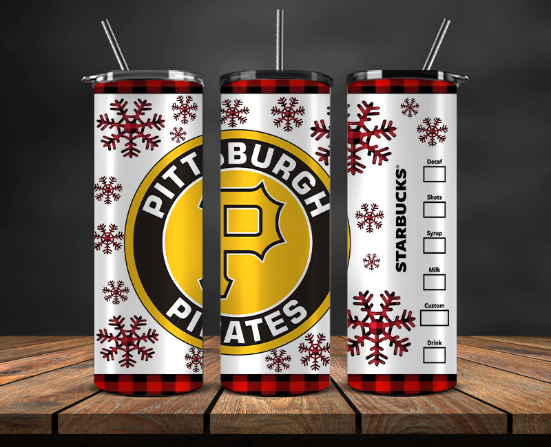 Pittsburgh Pirates Png,Christmas MLB Tumbler Png , MLB Christmas Tumbler Wrap 27