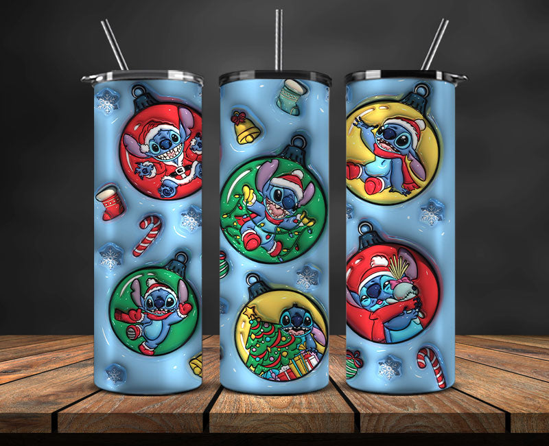 Christmas 20oz Tumbler Wrap PNG, Christmas 3D Inflated Puffy Tumbler Wrap Png, Grinchmas 20oz Png 29