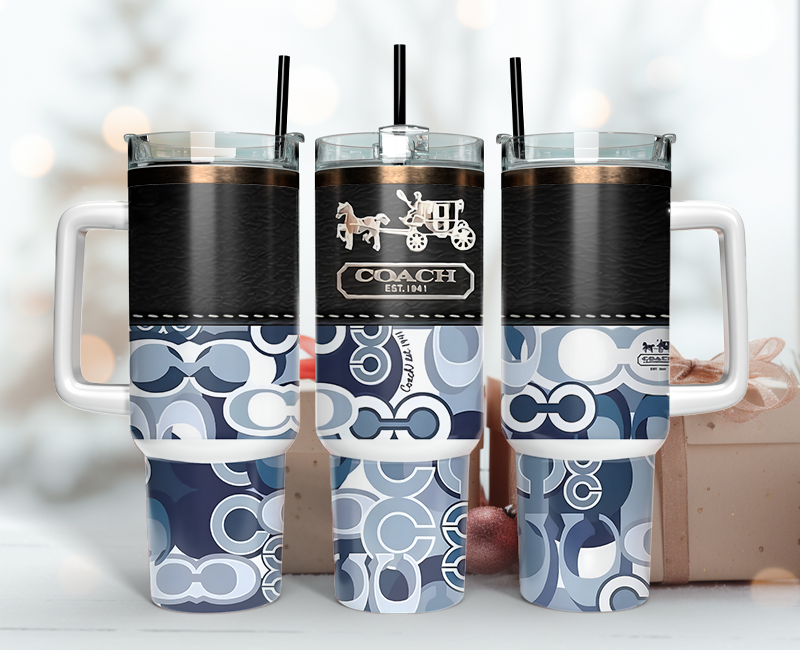 Coach Tumbler Wrap 40oz,Tumbler Wrap with Logo Fashion - Instant PNG File 02