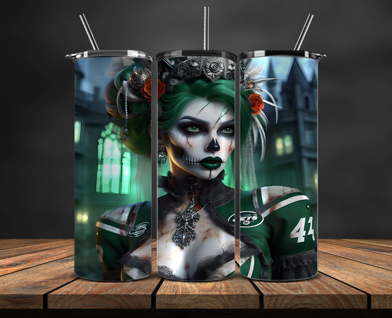New York Jets Tumbler Wrap, NFL Trendy Tumbler 02