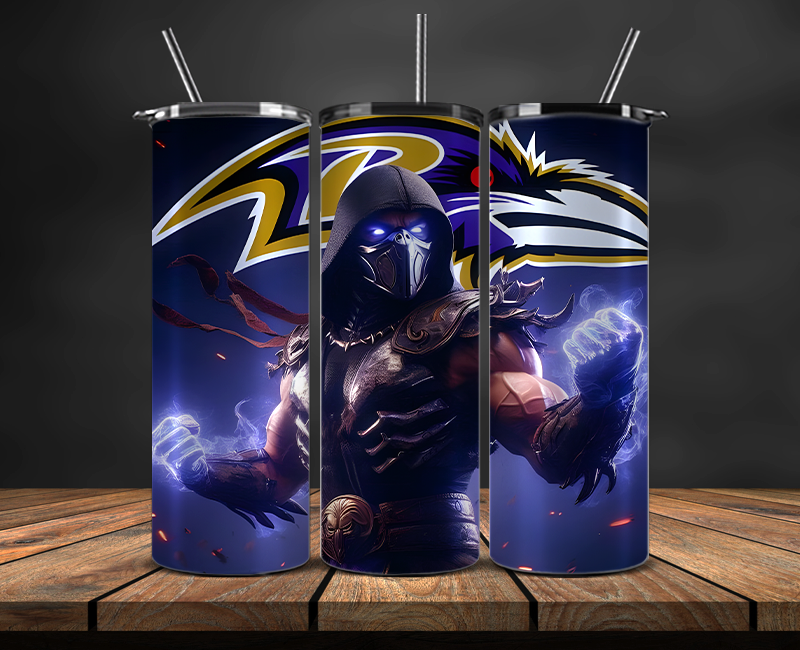 Baltimore Ravens Tumbler Wrap, NFL Trendy Tumbler 02