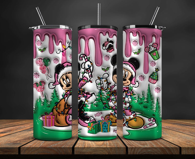 Christmas 20oz Tumbler Wrap PNG, Christmas 3D Inflated Puffy Tumbler Wrap Png, Grinchmas 20oz Png 326